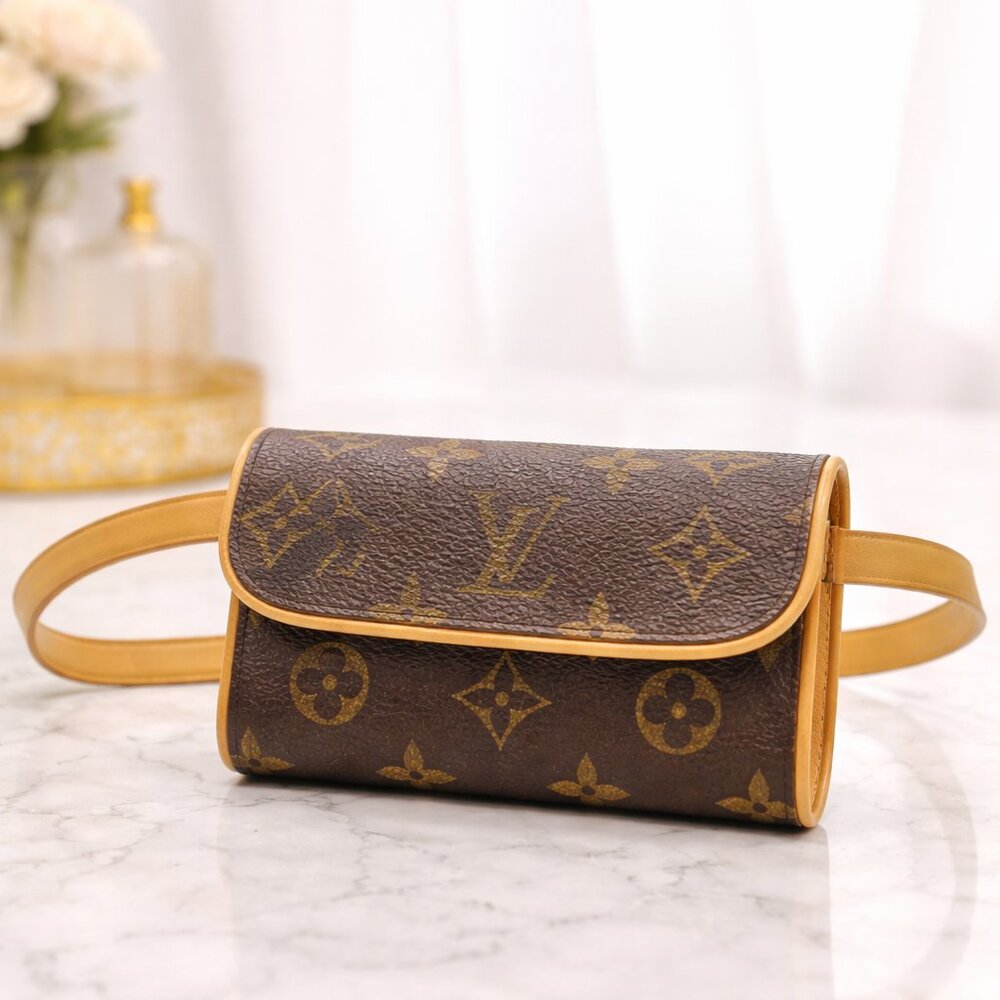 Authentic Louis Vuitton Pochette Florentine Monogram Belt Bag